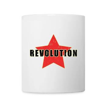 roter stern revolution - Tasse - Weiß - Vorne