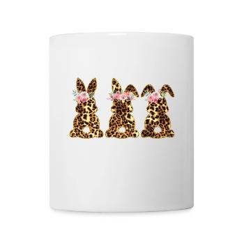 Lapins de Pâques léopard Lapins de Pâques léopard - Mug blanc - blanc - Devant
