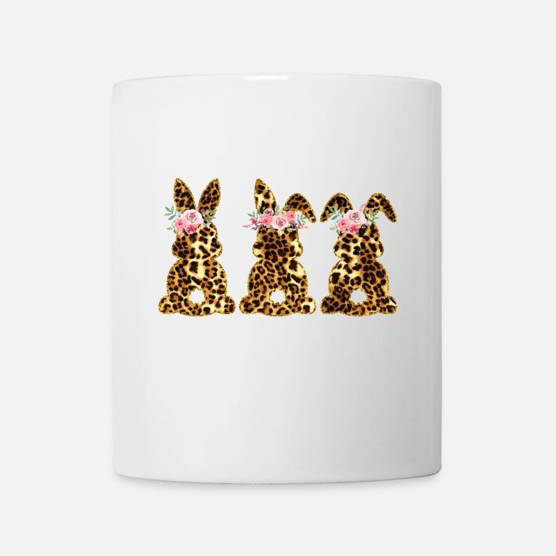 Leopard Easter bunnies Leopard Ostern Hasen - Tasse - Weiß