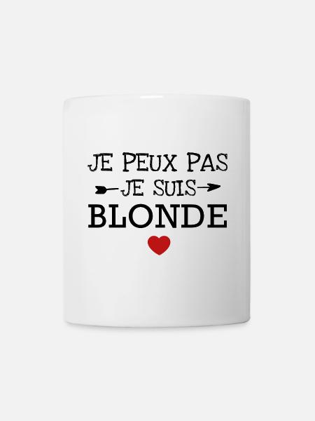 je peux pas je suis blonde - Mug blanc - blanc