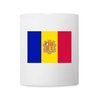 Aufkleber Flagge von Andorra Fahne von Andorra - Tasse - Weiß - Vorne