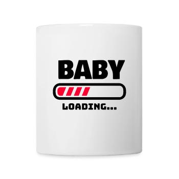 BABY LOADING IDÉE CADEAU DE GROSSESSE DRÔLE - Mug blanc - blanc - Devant