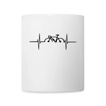 cycling heart rate pulsation - Mug - white - Front