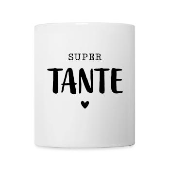 Super Tante mit Herz - Tasse - Weiß - Vorne