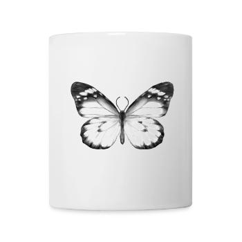Monochromer Schmetterling - Tasse - Weiß - Vorne