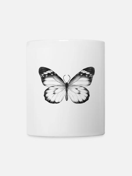Monochrome Butterfly - Mug - white