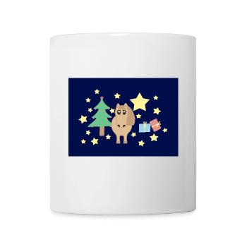 Cheval poney noël bleu - Mug blanc - blanc - Devant