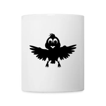 Vogel mit ausgebreiteten Flügeln Schattenbild - Tasse - Weiß - Vorne