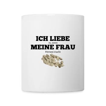 Ich liebe meine Frau Pelmeni Geschenk - Tasse - Weiß - Vorne