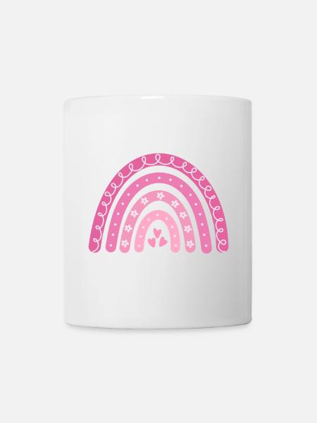 Boho Regenbogen rosa Große Schwester - Tasse - Weiß
