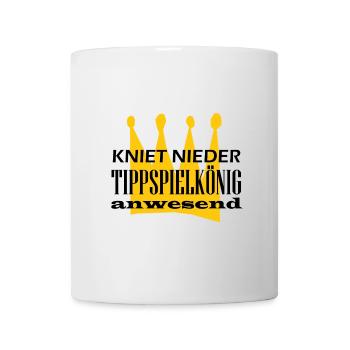 Geschenk Kniet nieder vor dem Tippspiel Gewinner - Tasse - Weiß - Vorne
