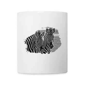 Duo Zèbre Noir et Blanc - Mug blanc - blanc - Devant