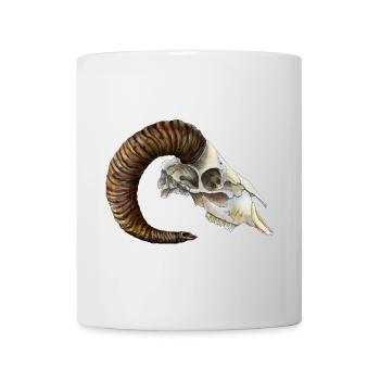 Bull Skull Fantasy RPG LARP Design - Mug - white - Front