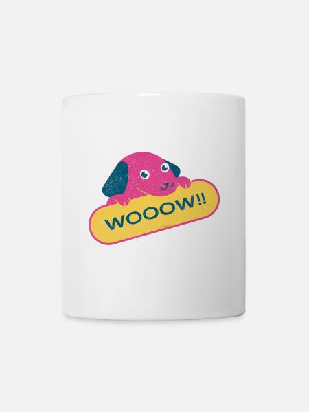 Dog wooow graphic - Mug - white