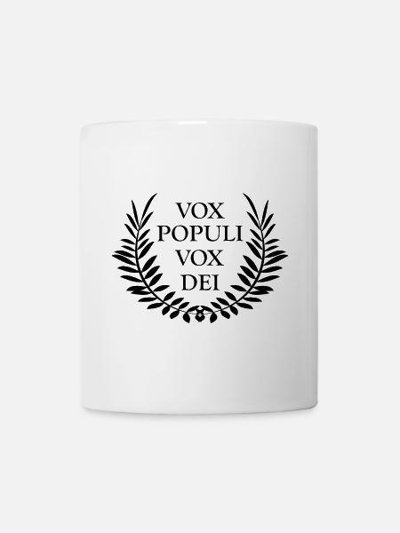 Latin phrase Vox populi vox dei - Mug - white