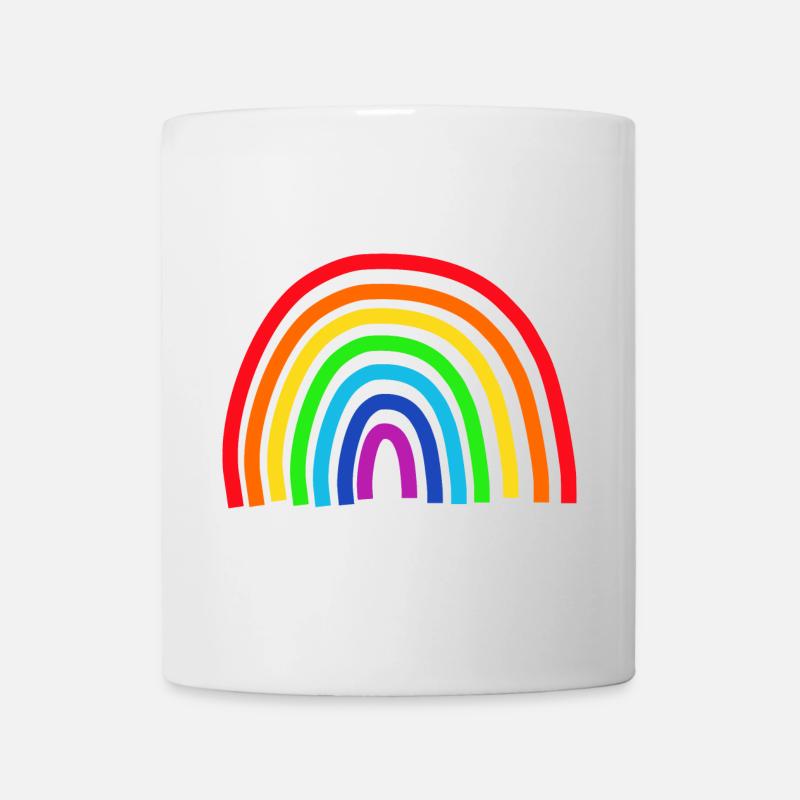 Arc-en-ciel coloré - Mug blanc - blanc