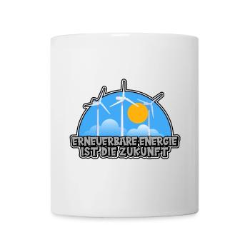 Erneuerbare Energie ist die Zukunft - Tasse - Weiß - Vorne