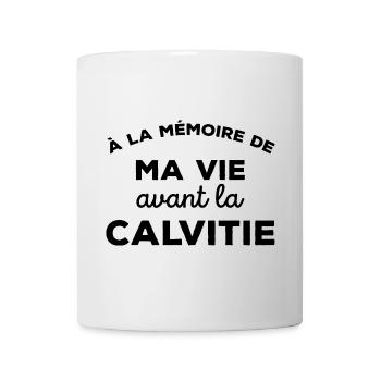 A la mémoire de ma vie avant la calvitie Chauve - Mug blanc - blanc - Devant