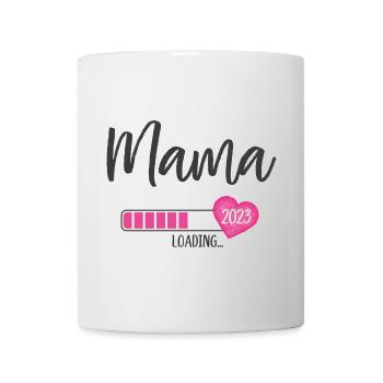 Mama Loading 2023 Herz Mädchen Rosa Werdende Mama - Tasse - Weiß - Vorne