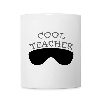 Cool teacher glasses tshirt design - Mug - white - Front