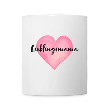 Lieblingsmama Mama Herz - Tasse - Weiß - Vorne