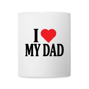 Ich liebe meinen Vater T-Shirt Design Vatertag - Tasse - Weiß - Vorne