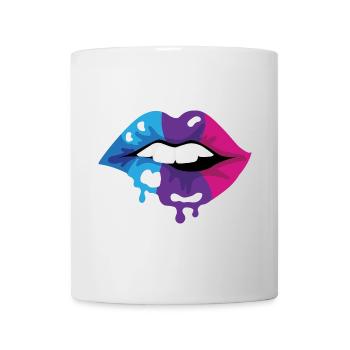 Farbige Lippen - Tasse - Weiß - Vorne