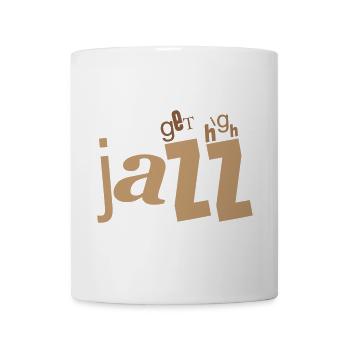 Typographie rétro du jazz - Mug blanc - blanc - Devant
