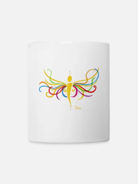 Regenbogen Engel - Sonja Ariel von Staden - Tasse - Weiß