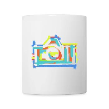 Colorful Vintage Abstract Art Painting Creative - Mug - white - Front