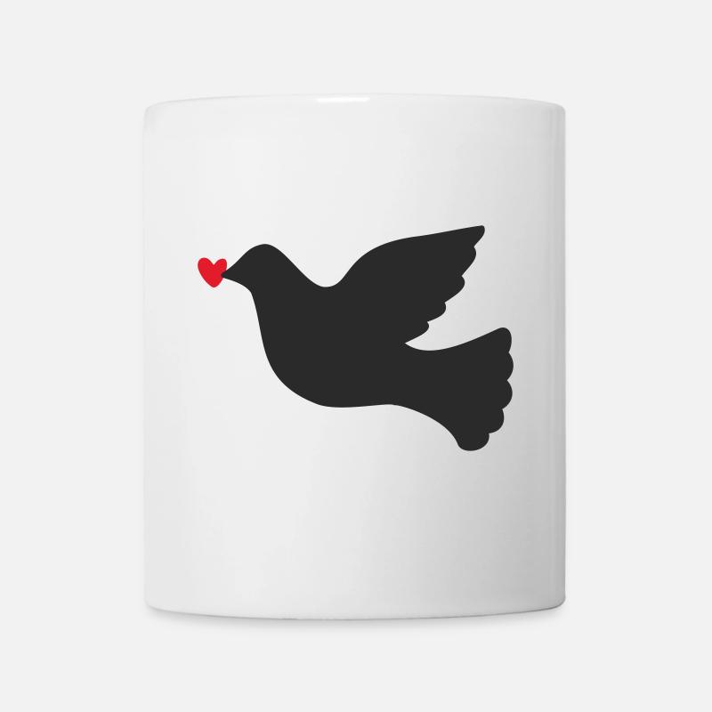 Friedenstaube Friede Freiheit - Tasse - Weiß