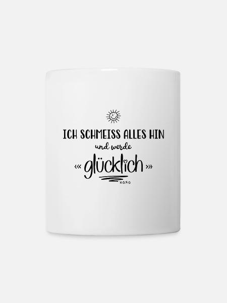 Glücklich - Tasse - Weiß