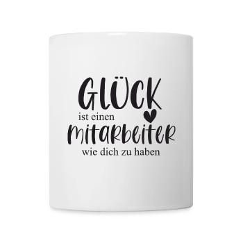 Glück Mitarbeiter Kollege Bedanken Geschenk - Tasse - Weiß - Vorne