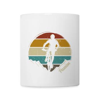 Fahrrad MTB Mountain Bike Mountainbiker - Tasse - Weiß - Vorne