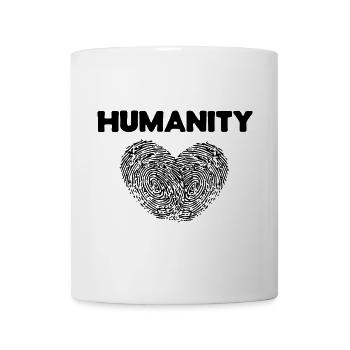 Love Heart Saying Humanity Peace Movement - Mug - white - Front
