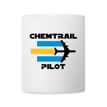Chemtrailpilot (Flugzeug mit Chemtrails) - Tasse - Weiß - Vorne
