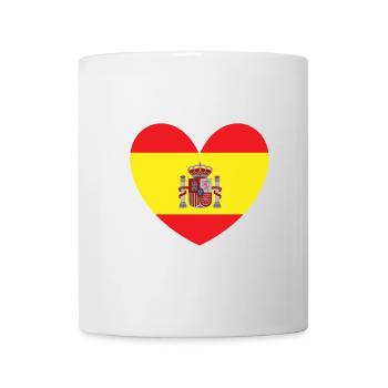 Drapeau du cœur de l’Espagne - Mug blanc - blanc - Devant