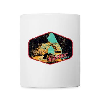 Retro badge, Algarve Portugal, beach summer sun - Mug - white - Front