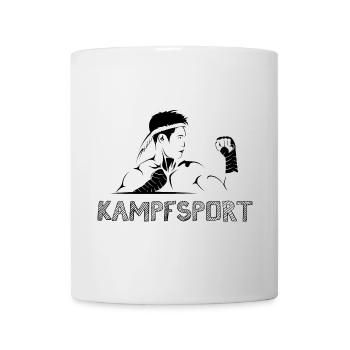 muay thai Kampfsport Symbol Logo icon Grafik - Tasse - Weiß - Vorne