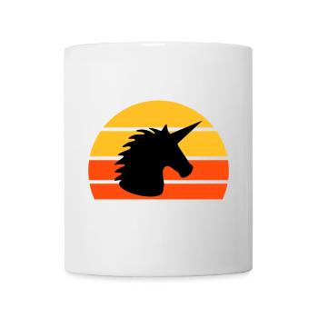 Unicorn in front of a half-sun - Mug - white - Front