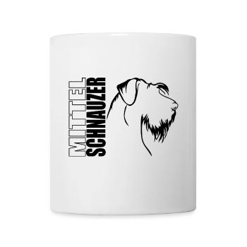 MITTELSCHNAUZER Profil Hunde Hund Wilsigns - Tasse - Weiß - Vorne