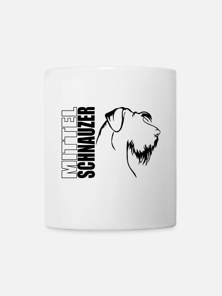 MITTELSCHNAUZER Profil Hunde Hund Wilsigns - Tasse - Weiß