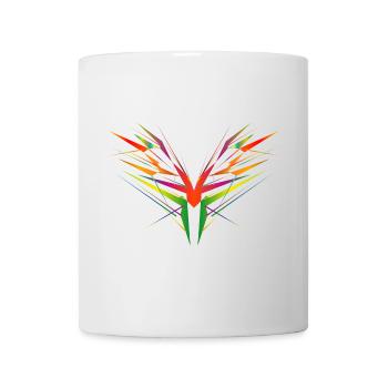 colorful abstract wing shape - Mug - white - Front