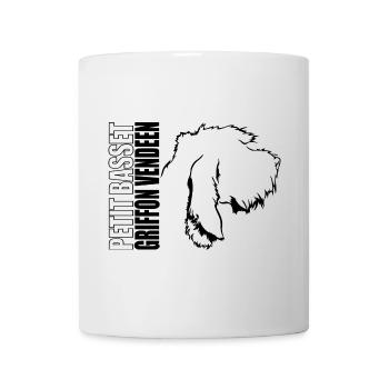 PETIT BASSET GRIFFON VENDEEN Profil Chiens Wilsigns - Mug blanc - blanc - Devant