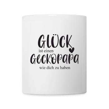 Gecko Geckopapa Reptilien Haustier Geschenk - Tasse - Weiß - Vorne