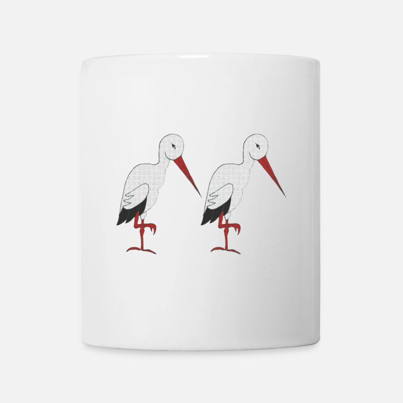 cigogne 2 fois - Mug blanc - blanc