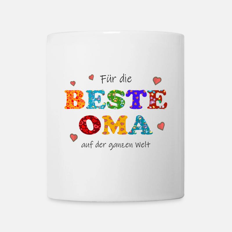 Beste Oma - auf der ganzen Welt - Danke Geschenk - Tasse - Weiß
