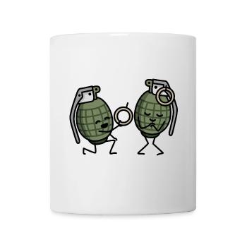 Hand Grenade Marriage Proposal Couples Army Ring Engaged - Mug - white - Front