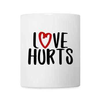 love hurts love font funny saying - Mug - white - Front