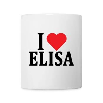 T-shirt I love Elisa t-shirt gift idea - Mug - white - Front